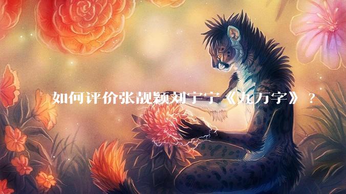 如何评价张靓颖刘宇宁《九万字》?